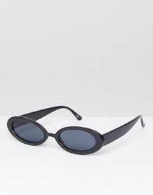 Солнцезащитные очки в небольшой овальной оправе ASOS - Черный ASOS DESIGN 1186728