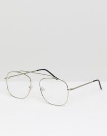 Квадратные очки с прозрачными стеклами Spitfire - Серебряный 1243675