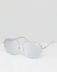 Серебристые солнцезащитные очки-авиаторы Jeepers Peepers - Серебряный 1231214