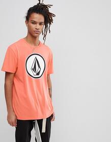 Розовая футболка с большим логотипом Volcom - Оранжевый 1230690