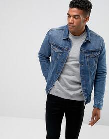 Выбеленная синяя джинсовая куртка New Look - Синий 1168238
