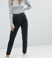 Черные выбеленные джинсы слим в винтажном стиле с завышенной талией AS ASOS DESIGN 1234736