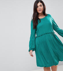 Короткое приталенное платье с длинными рукавами Junarose - Зеленый 1220536