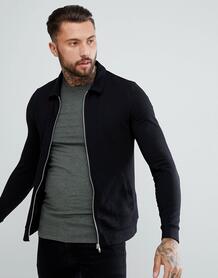 Черная обтягивающая куртка Харрингтон ASOS DESIGN - Черный 1197704