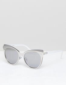 Серебристые солнцезащитные очки кошачий глаз Jeepers Peepers 1231216