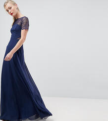 Платье макси с кружевной отделкой ASOS TALL - Темно-синий 1213685
