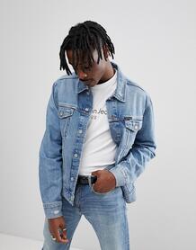 Джинсовая куртка с рваной отделкой Calvin Klein Jeans - Синий 1204621
