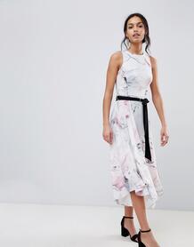 Мягкое свободное платье с цветочным принтом Coast - Мульти 1235728