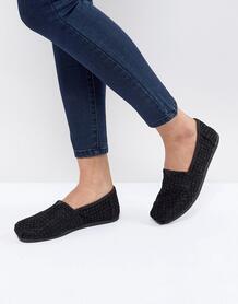 Черные кружевные туфли TOMS - Черный 1183566