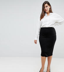 Трикотажная юбка-карандаш ASOS DESIGN Curve - Черный Asos Curve 1231963