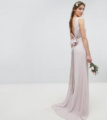 Платье макси с сатиновым бантом на спине TFNC Tall WEDDING 1181750