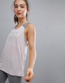 Розовый топ Nike Training Breathe Flow - Розовый 1152239