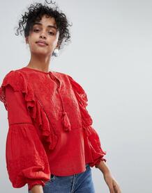 Блузка с оборками New Look - Красный 1210660