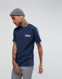 Темно-синяя футболка с логотипом на груди Levis Skateboarding 1202720