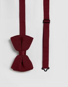 Бордовый галстук-бабочка ASOS DESIGN wedding - Красный 1190522