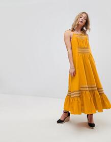 Свободное платье миди Free People Another Love - Желтый 1250458