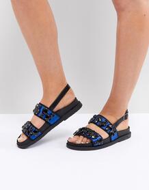 Декорированные сандалии ASOS FERRIS - Синий ASOS DESIGN 1202433