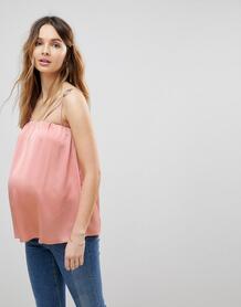 Топ на тонких бретельках с кольцами ASOS Maternity PETITE - Розовый 1120100