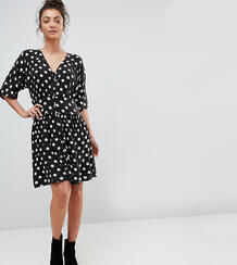 Чайное платье мини в стиле casual в горошек ASOS TALL - Мульти 1180291