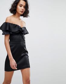 Облегающее платье с оборками AllSaints - Черный 1225249