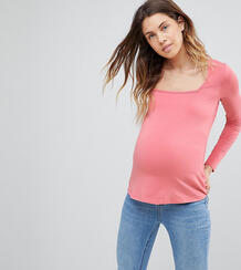 Топ с длинными рукавами ASOS Maternity - Розовый 1141506