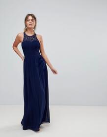 Декорированное длинное платье Little Mistress - Темно-синий 1189290
