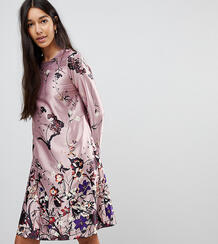 Платье с цветочным принтом Y.A.S Tall - Розовый 1225508