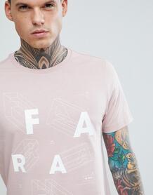 Розовая футболка узкого кроя с логотипом Farah - Розовый 1218418