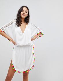 Пляжное платье с кисточками Anmol - Белый 1096464