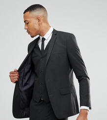 Темно-серый приталенный пиджак ASOS TALL - Серый ASOS DESIGN 1101395