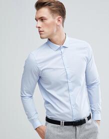Голубая приталенная рубашка Burton Menswear - Синий 1237049