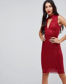 Облегающее платье с чокером Jessica Wright - Красный 1199060