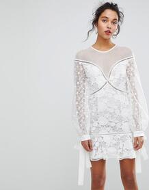 Кружевное платье мини с цветочным рисунком Keepsake - Белый 1202159
