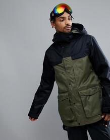 Темно-зеленая водонепроницаемая горнолыжная куртка Oakley Snow Timber 1182947