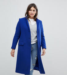Пальто из смешанной шерсти Helene Berman Plus - Синий 1123024