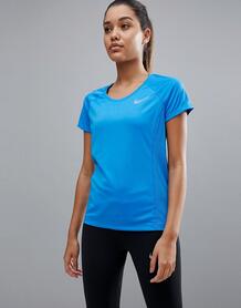 Синяя футболка с круглым вырезом Nike Running - Синий 1084277