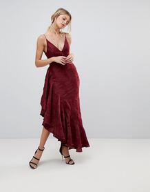 Платье миди с оборками C/Meo Collective Ember - Красный 1202369