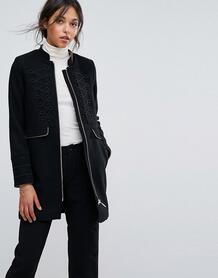 Удлиненное пальто в стиле милитари Esprit - Черный EDC by Esprit 1182756
