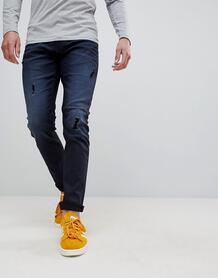Узкие джинсы с покрытием и рваной отделкой Only & Sons - Темно-синий 1220408