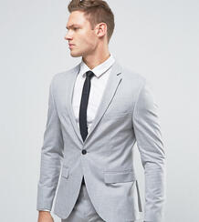 Светло-серый супероблегающий пиджак Selected Homme - Серый 950094