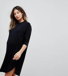 Платье-футболка в стиле oversize ASOS DESIGN Maternity - Черный Asos Maternity 1187317