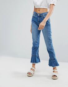 Укороченные джинсы с оборками Pimkie - Синий 1132938
