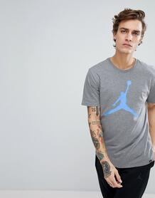 Серая футболка с большим логотипом Nike Jordan 908017-091 - Серый 1084434