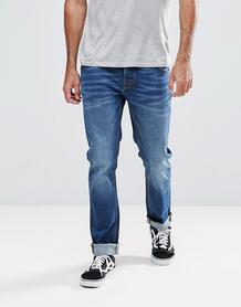 Выбеленные синие узкие джинсы Hoxton Denim - Синий 1109481