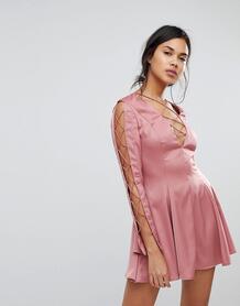 Блестящее платье мини с вырезами Finders - Розовый Finders Keepers 1202183