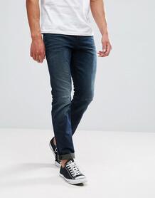 Темные джинсы классического кроя с потертой отделкой Tom Tailor 1182614