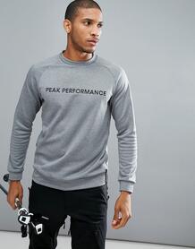 Серый свитшот с круглым вырезом и логотипом Peak Performance - Серый 1169399