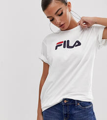 Oversize-футболка бойфренда с логотипом на груди Fila - Белый 1149411