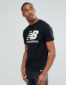 Черная футболка с классическим логотипом New Balance MT63554_BK 1207126