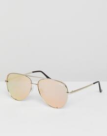 Золотистые солнцезащитные очки-авиаторы Quay Australia x Desi 1199781